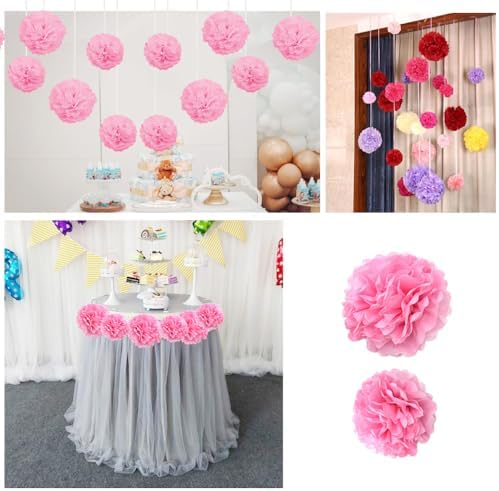 Ruidee 12 Pieces Tissue Paper Pompoms for Party Decorations