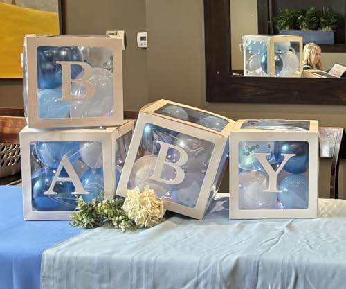 164PCS Blue Winnie Baby Shower Decorations Set
