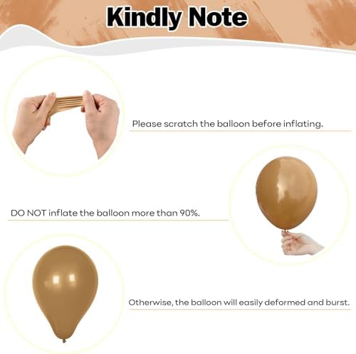 Brown Balloons Set 35 Pcs 12 Inch Neutral Party Decorations