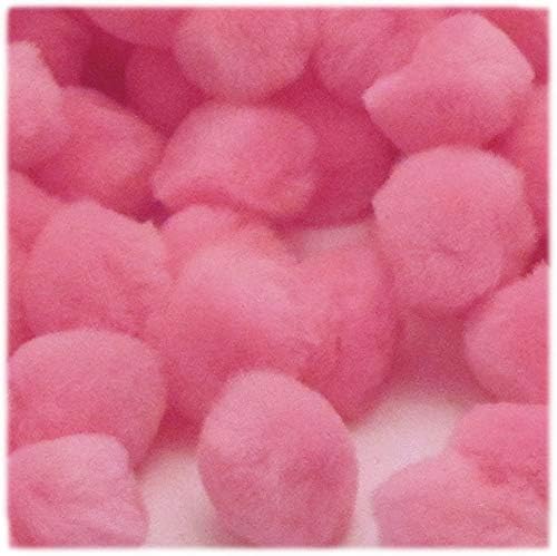 The Crafts Outlet 100 Piece Pom Poms Round Light Pink