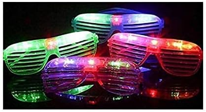 12 Piece Flaming LED Light Up Shutter Sunglasses Shades
