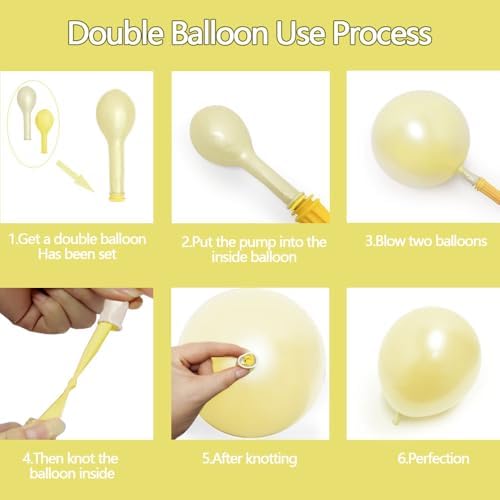 Pastel Yellow Balloon Arch Kit for Parties and Events