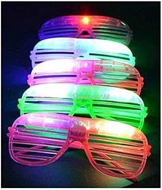 12 Piece Flaming LED Light Up Shutter Sunglasses Shades