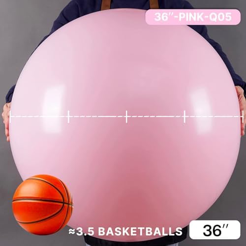 PartyWoo Light Pink Balloons 4pcs 36 Inch Decorations