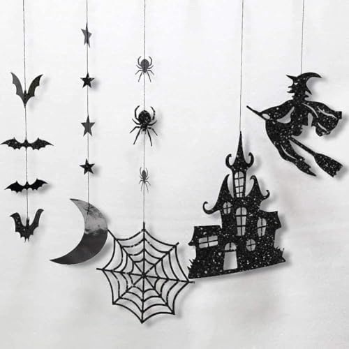 Cheerland Gothic Halloween Black Garland Decor