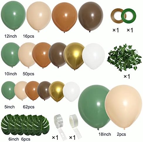 PERPAOL 148PCS Safari Balloon Garland Kit