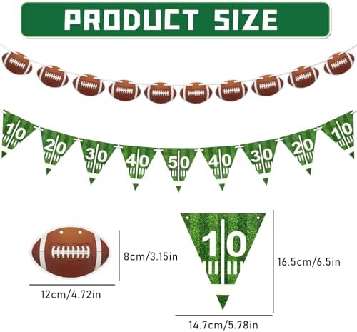 MARFOREVER Football Party Decorations 6 Pcs
