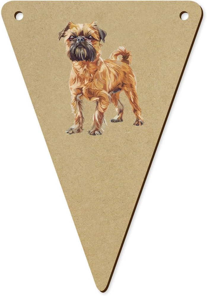 5 Pack Brussels Griffon Standing Wooden Bunting Flags