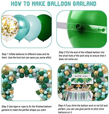 Amandir 151Pcs Jungle Safari Balloon Garland Kit