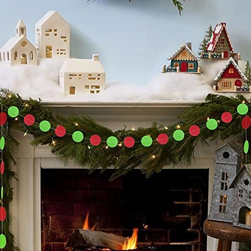 Red Green Christmas Streamers Decorations 16m Set