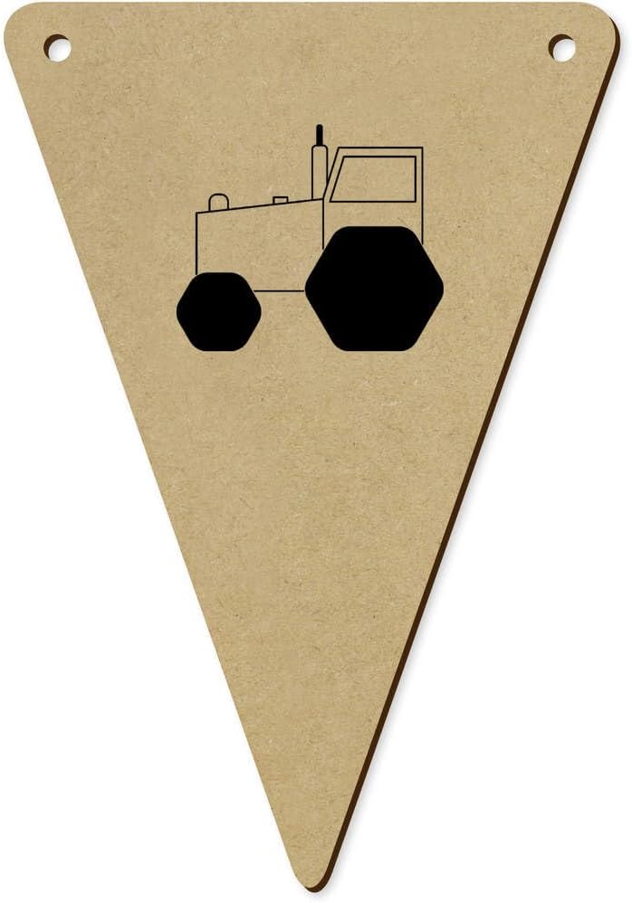 5 Pack 140mm Tractor Toy Wooden Bunting Flags