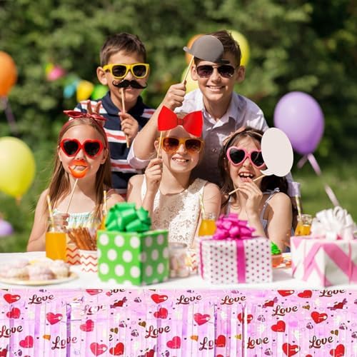 6 Pack 10 Feet Pink Metallic Foil Garland 1