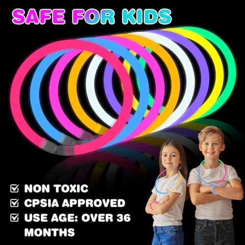 YixangDD 500 PCS Ultra Bright Glow Sticks Party Pack