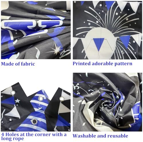 16th Birthday Decorations Blue Black Party Supplies