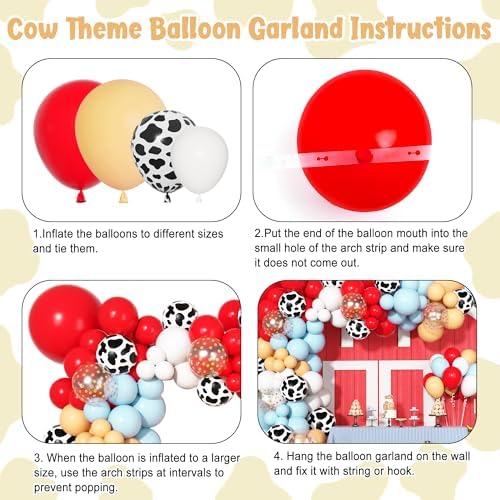 170Pcs Farm Animal Balloon Garland Arch Kit