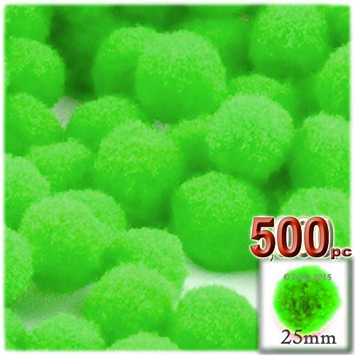 The Crafts Outlet 500-Piece Neon Green Pom Poms