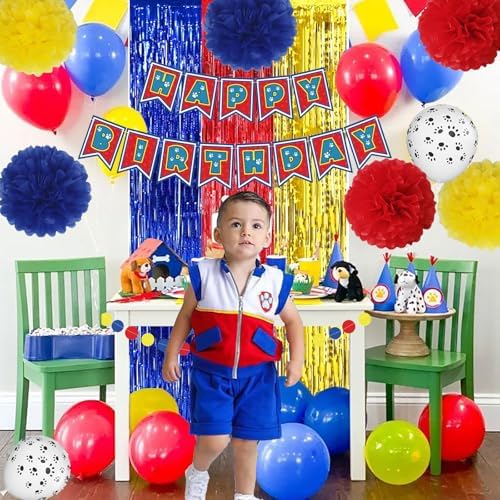 Paw Birthday Decorations Latex Balloons Kit