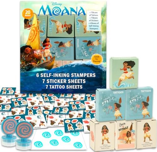 Disney Moana Party Favors 20 Piece Bundle