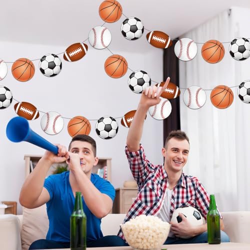 4 PCS Sports Theme Party Banners Garland Decorations
