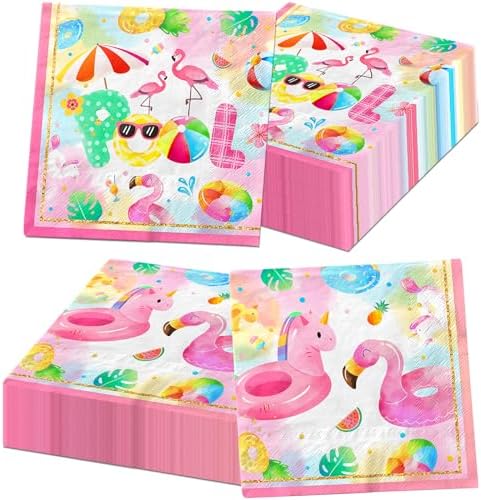40pcs Pool Party Napkins for Summer Beach Events