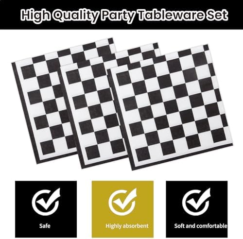 40Pcs Race Car Party Supplies Plates and Napkins