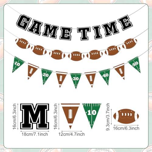 Adecortalk 3 Pcs Football Party Banner Set