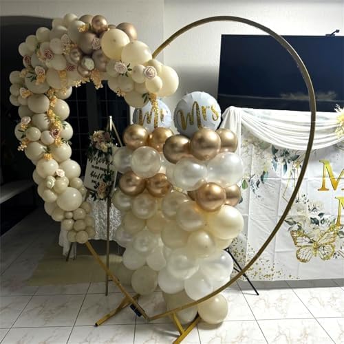 Beige Champagne Gold Balloon Set 60Pcs 12 Inch Neutral Decorations