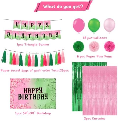 Witch Birthday Party Supplies Set Pink and Green