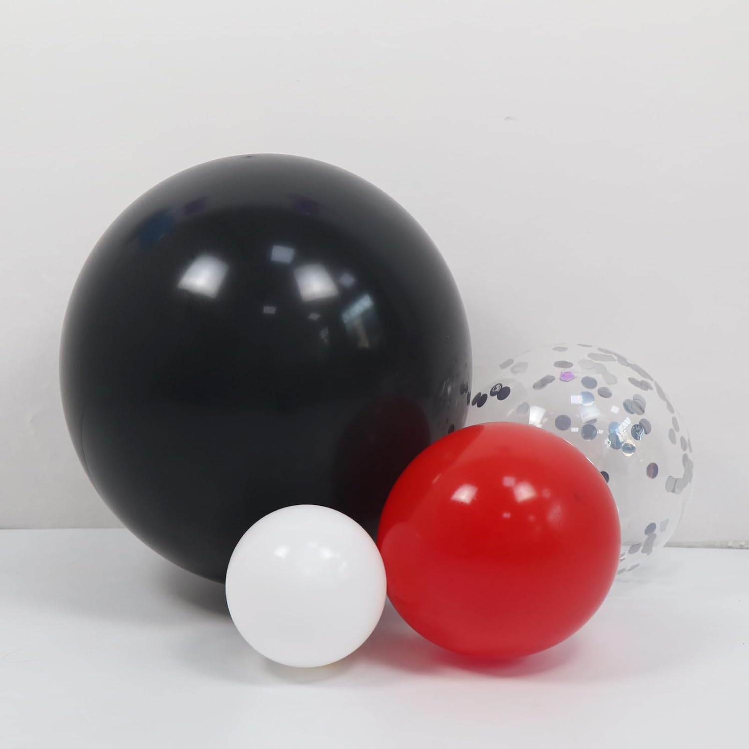 Red Black White Balloon Arch Kit 164pcs