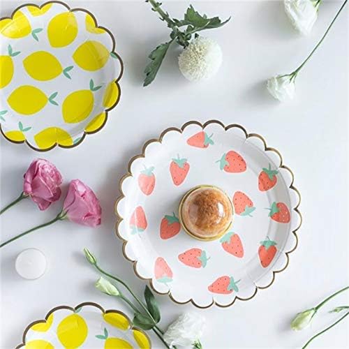 PULNDA Strawberry Disposable Tableware Set 120 Pieces
