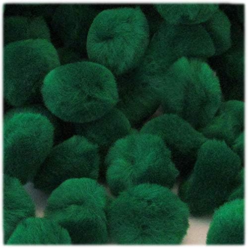 The Crafts Outlet 50-Piece Emerald Green Pom Poms Acrylic 2-Inch Round