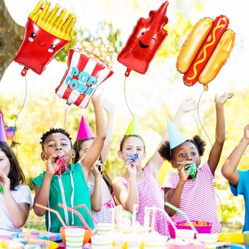 8pcs Food Themed Balloons for Parties and Birthdays