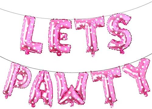 9PCS 16 Inch Foil Balloon Dog Birthday Decor Set
