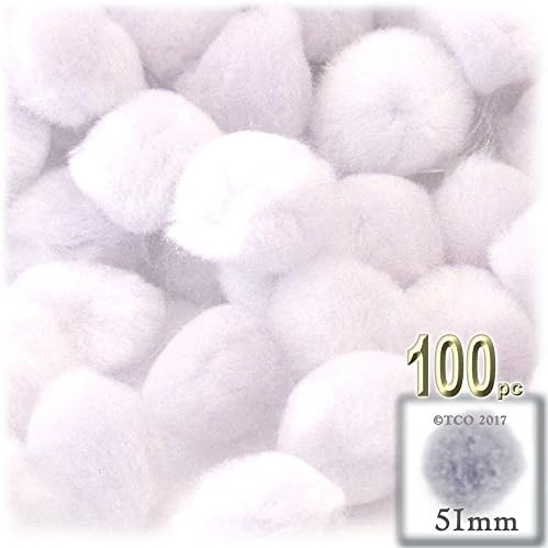 The Crafts Outlet 100-Piece Turquoise Blue Pom Poms