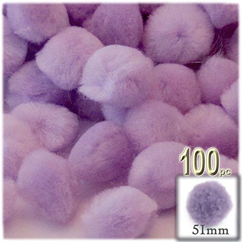 The Crafts Outlet 100 Piece Pom Poms Round Light Pink