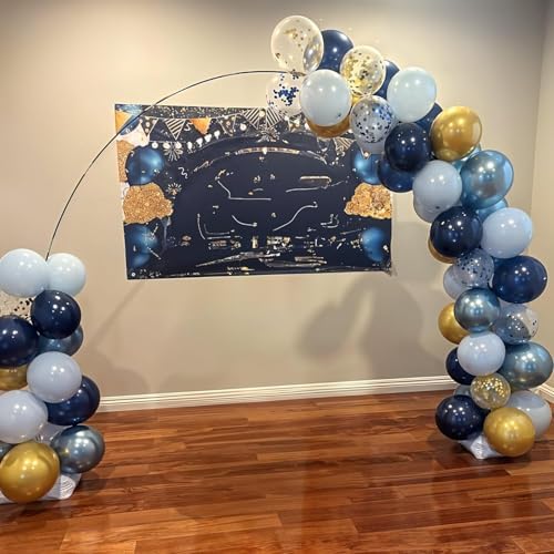 Blue Gold Balloon Garland Arch Kit for Party Decor