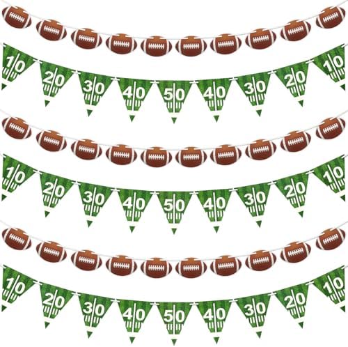 MARFOREVER Football Party Decorations 6 Pcs