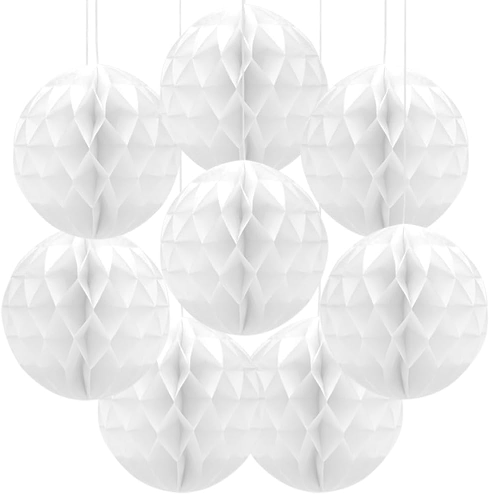 Yosawa 8 Pcs Paper Honeycomb Balls Decoration