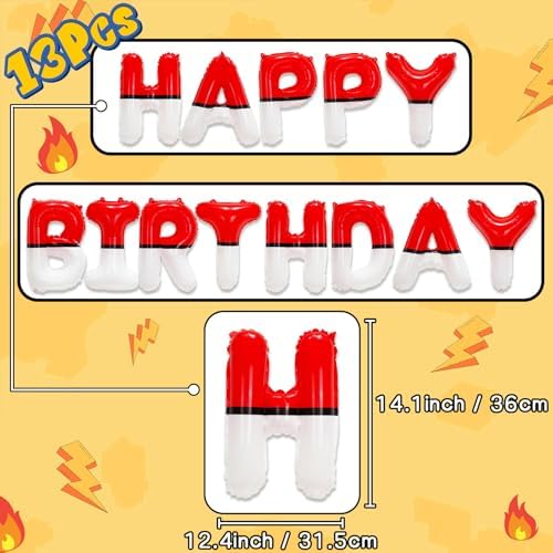 YIIHMEI Happy Birthday Balloons with Anime Letters