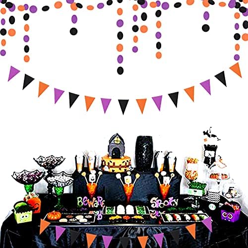 Black Orange Purple Halloween Party Decor Banners 2 Pack