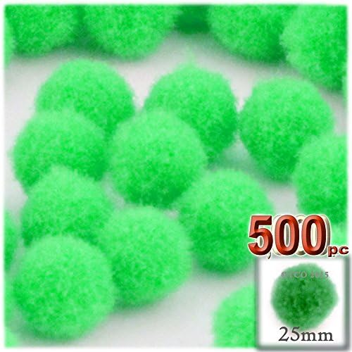 The Crafts Outlet 500-Piece Neon Green Pom Poms