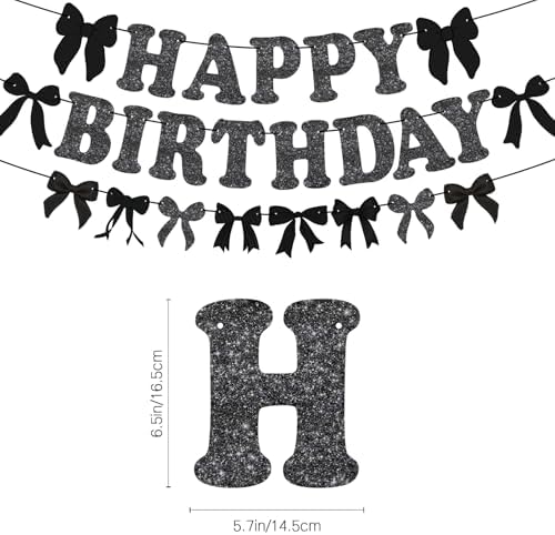 Black Bow Birthday Party Decoration Kit