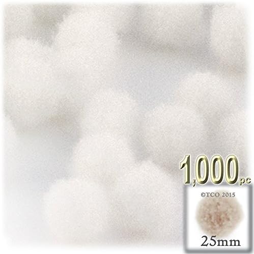 The Crafts Outlet 1000 Piece Multi Purpose Pom Poms Neon Green 25mm