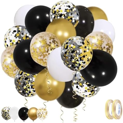 OUTEPAI 62pcs Colorful Confetti Balloons Kit