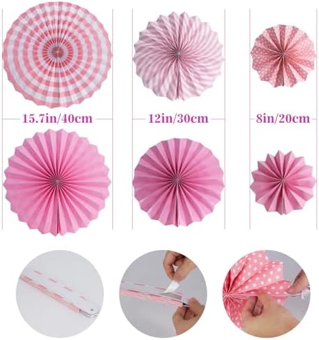 Huryfox 33pcs Pink Party Decorations Set