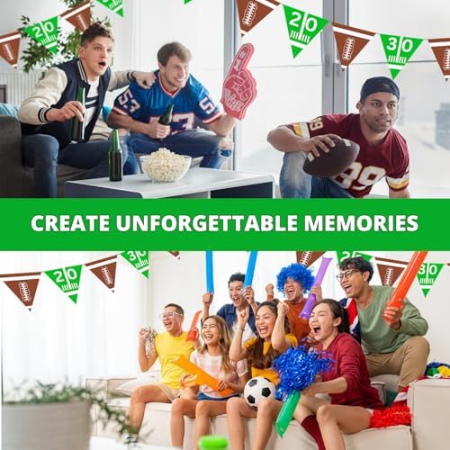 4Es Novelty 4 Pcs Football Flag Banner Set