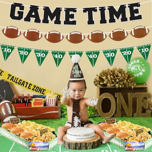 Game Time Football Banner for Party Decorations