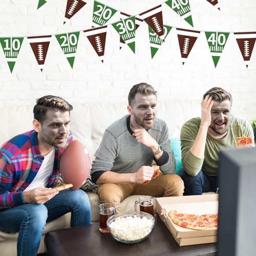 3 Pack Football Bunting Banner for Party Decorations