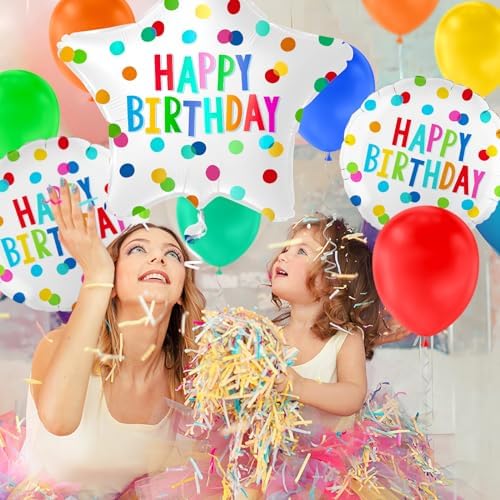 Happy Birthday Balloon Decor Kit - Foil Latex Balloons Combo