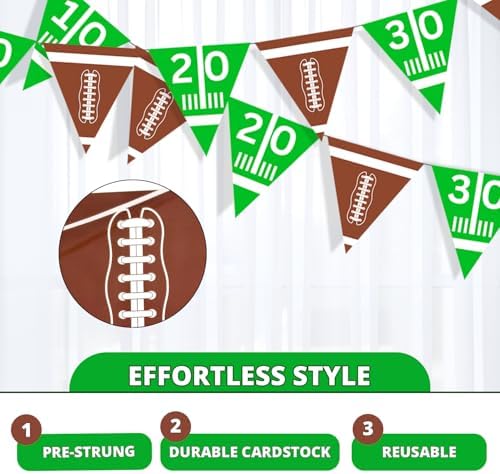 4Es Novelty 4 Pcs Football Flag Banner Set